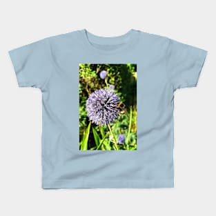 Pollen gathering from a Globe Thistle Kids T-Shirt